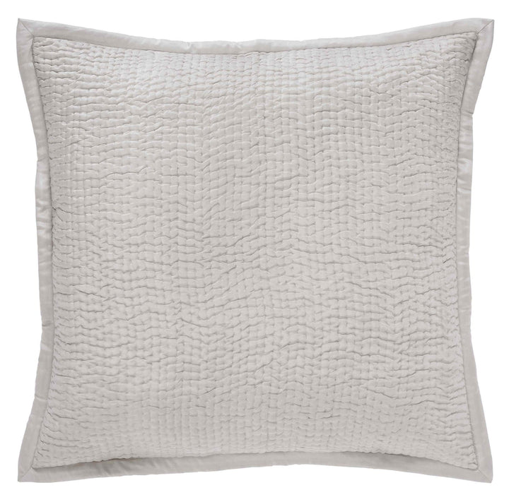 ES-166-2626_1|Elegant light grey square quilted coverlet sham featuring a sophisticated all-over textured pattern for chic decor.