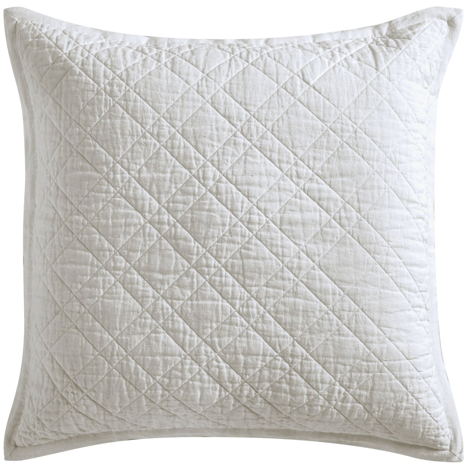 ES-254-2626_1|Soft beige quilted coverlet sham featuring a classic large diamond pattern. Adds elegance and comfort to any bed.