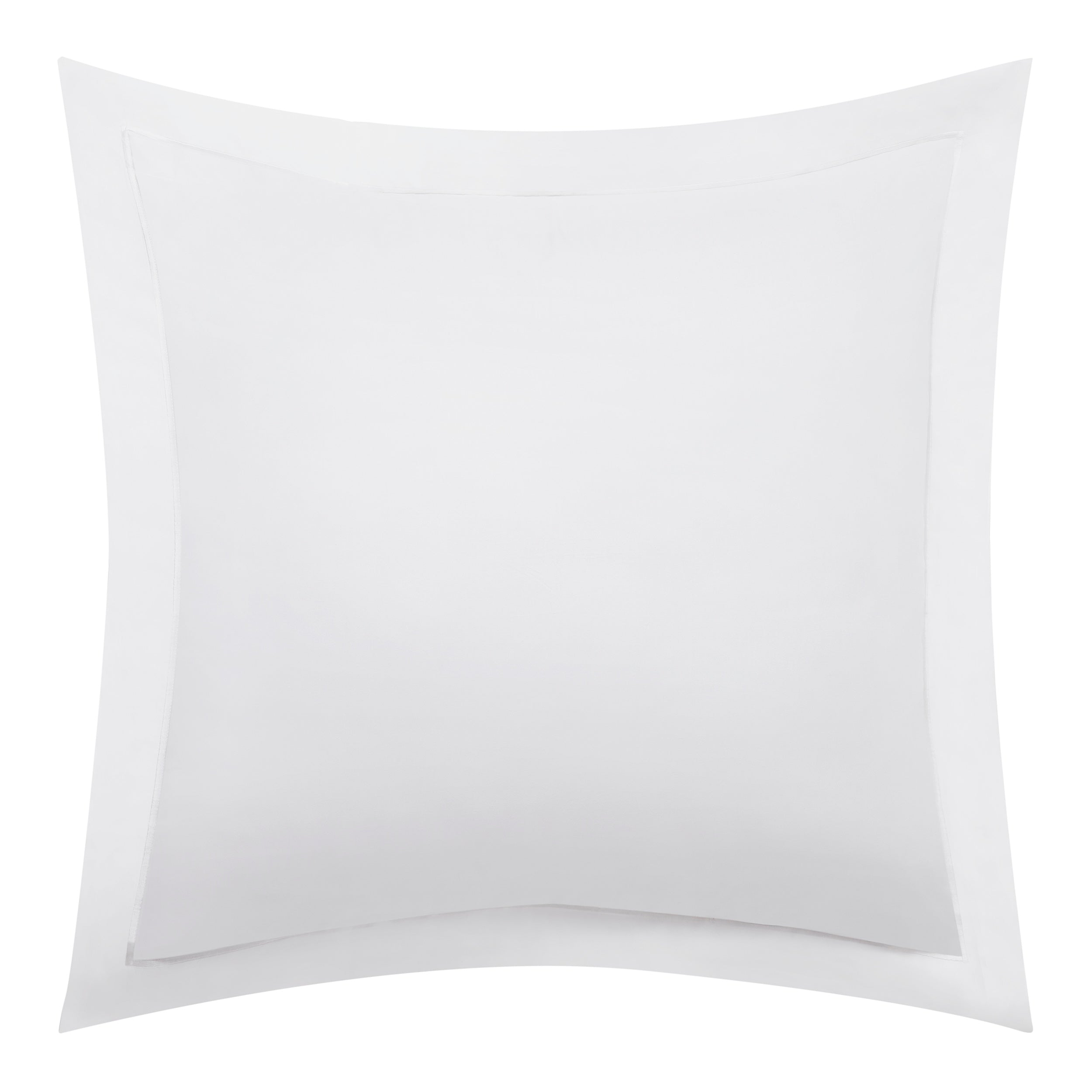 ES-058-2626_1|Pure white percale duvet cover with a wide flange border, providing a crisp, clean, and luxurious feel for any bed.