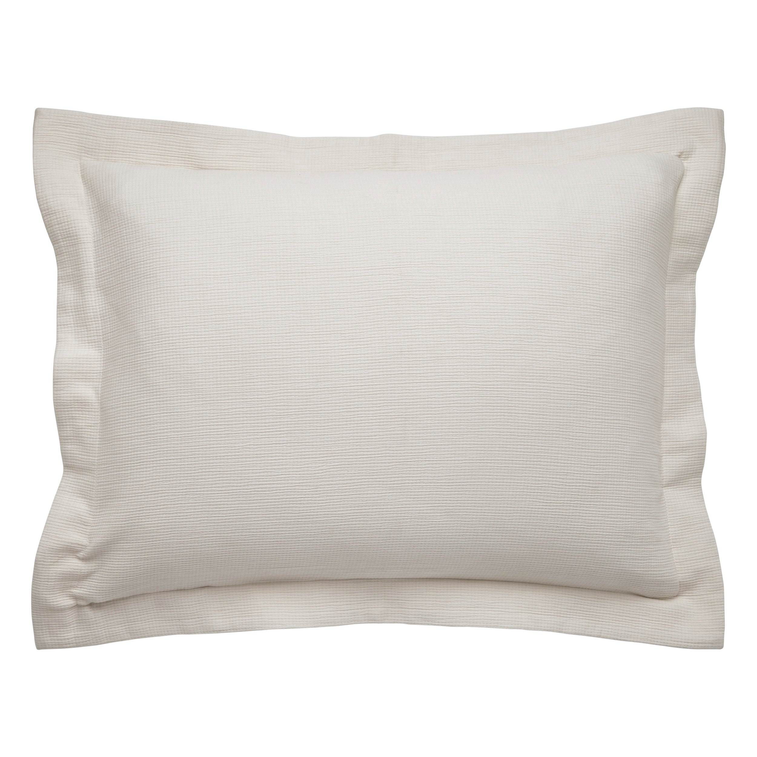 SS-068-2026_1|Cream ribbed cotton duvet cover with decorative flange, enhancing bedroom decor with luxurious texture and soft comfort.