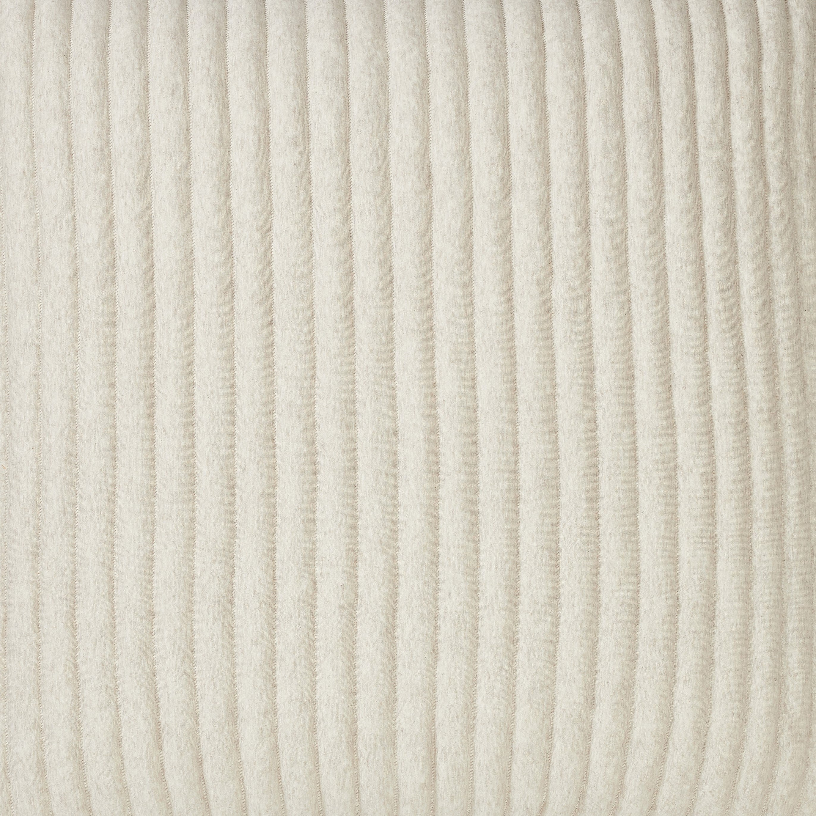 SWT-368-7.8_1|Soft cream ribbed quilted pillow fabric, vertical channel stitching, adding cozy texture to any contemporary living space.