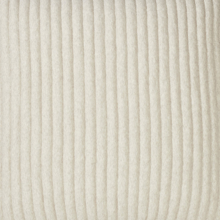 SWT-368-7.8_1|Soft cream ribbed quilted pillow fabric, vertical channel stitching, adding cozy texture to any contemporary living space.