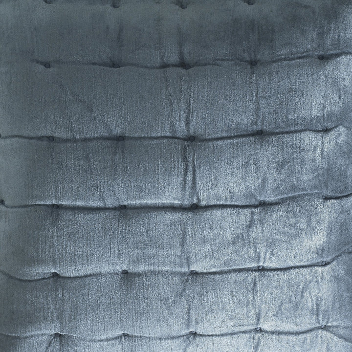 SWT-310-1010_1|Dark blue individual swatch, featuring horizontal quilted channels with evenly spaced tufted indentations.
