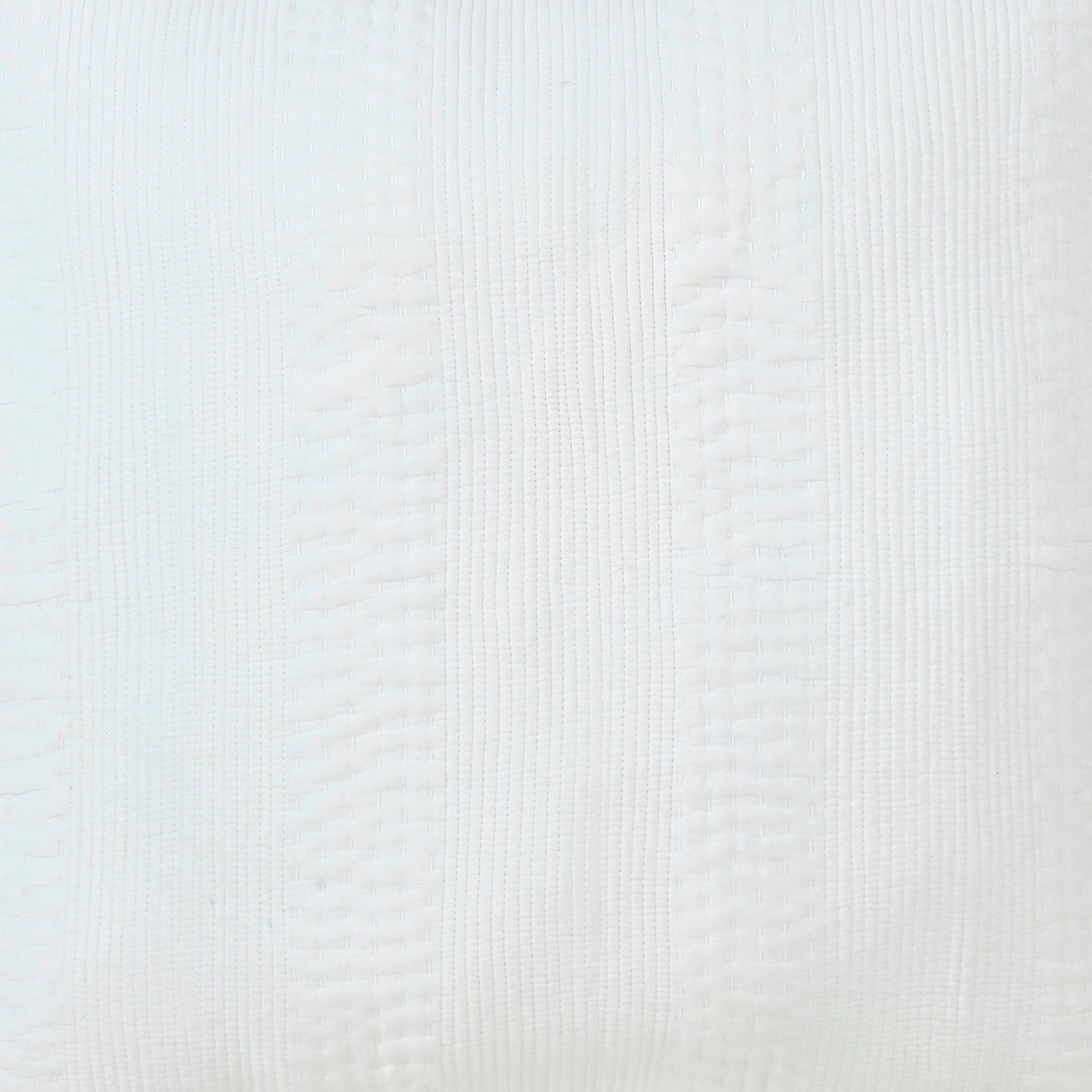 ES-163-2626_2|Bright white textured coverlet featuring a subtle irregular linear quilted pattern, offering sophisticated bedroom elegance.