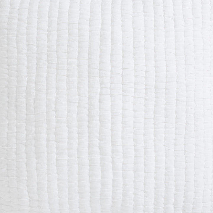 SWT-358-7.8_1|White textured cushion with a subtle grid pattern, perfect for adding a clean, modern touch to decor.