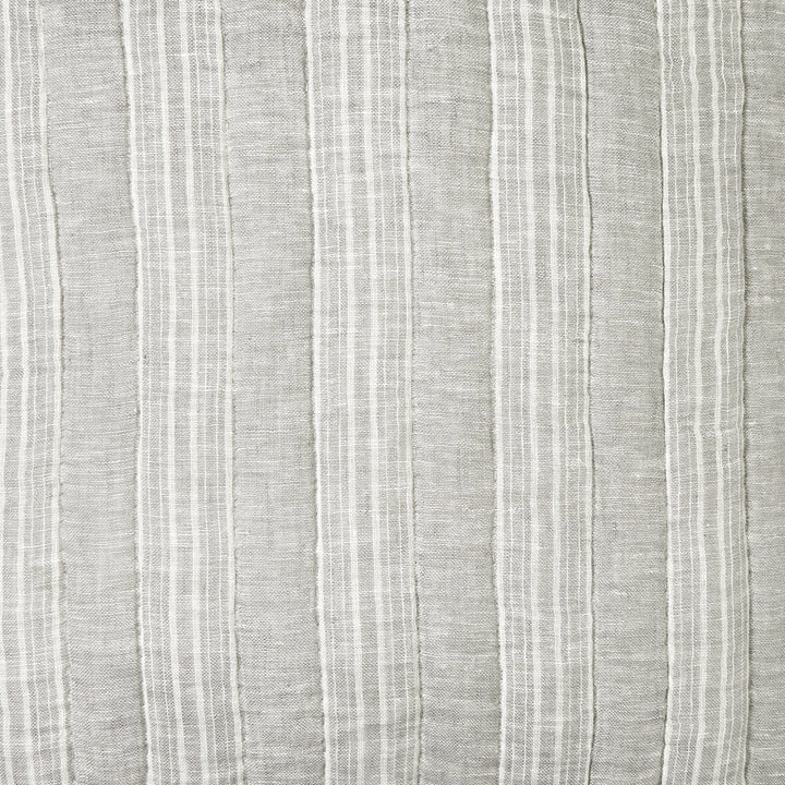 KS-317-2036_2|Modern light grey quilt featuring elegant vertical white stripes, offering a clean, sophisticated look for any contemporary bedroom.