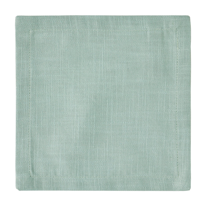 CNP-4911-66_3|Elegant mint green linen dinner napkin, single square, perfect for stylish dining and everyday reusable table decor.