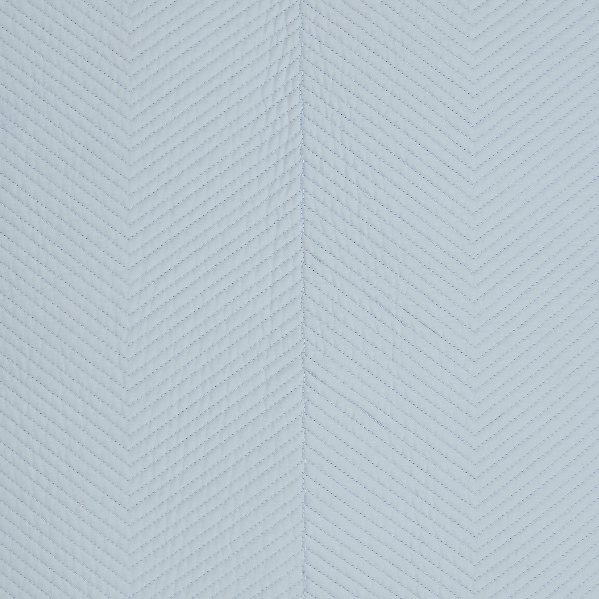 SS-262-2026_2|Soft light blue quilted pillow sham with subtle chevron stitching. Creates a serene and inviting bedroom retreat, relaxing comfort.