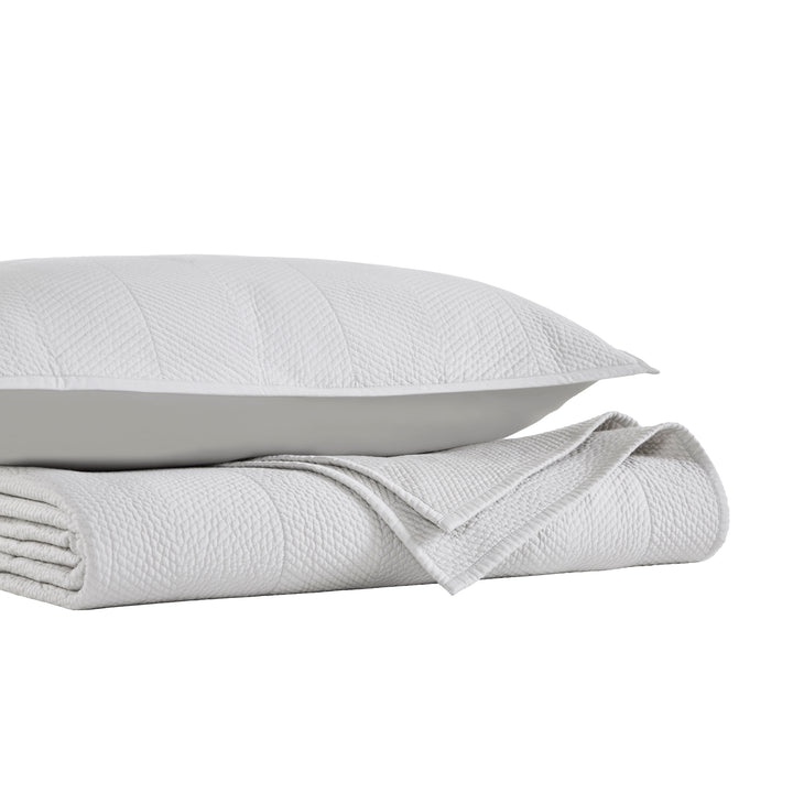 CL-172-9496_9|Elegant light grey chevron quilted coverlet for a cozy bed. Perfect for minimalist and modern bedroom decor.