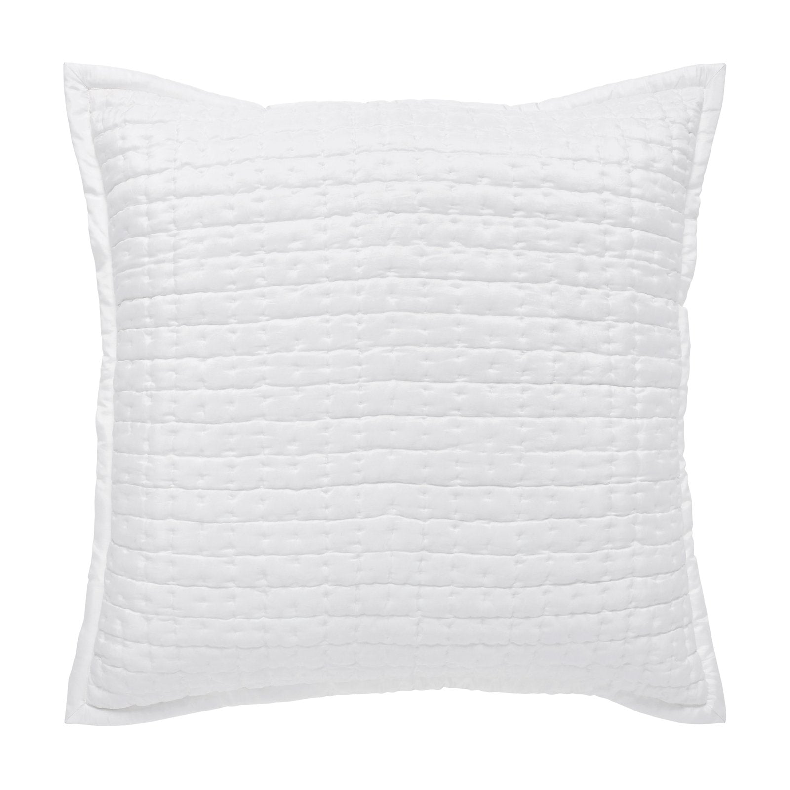 ES-176-2626_1|White channel quilted coverlet sham. Plush, cozy bedding accent for a comfortable and inviting bedroom retreat.