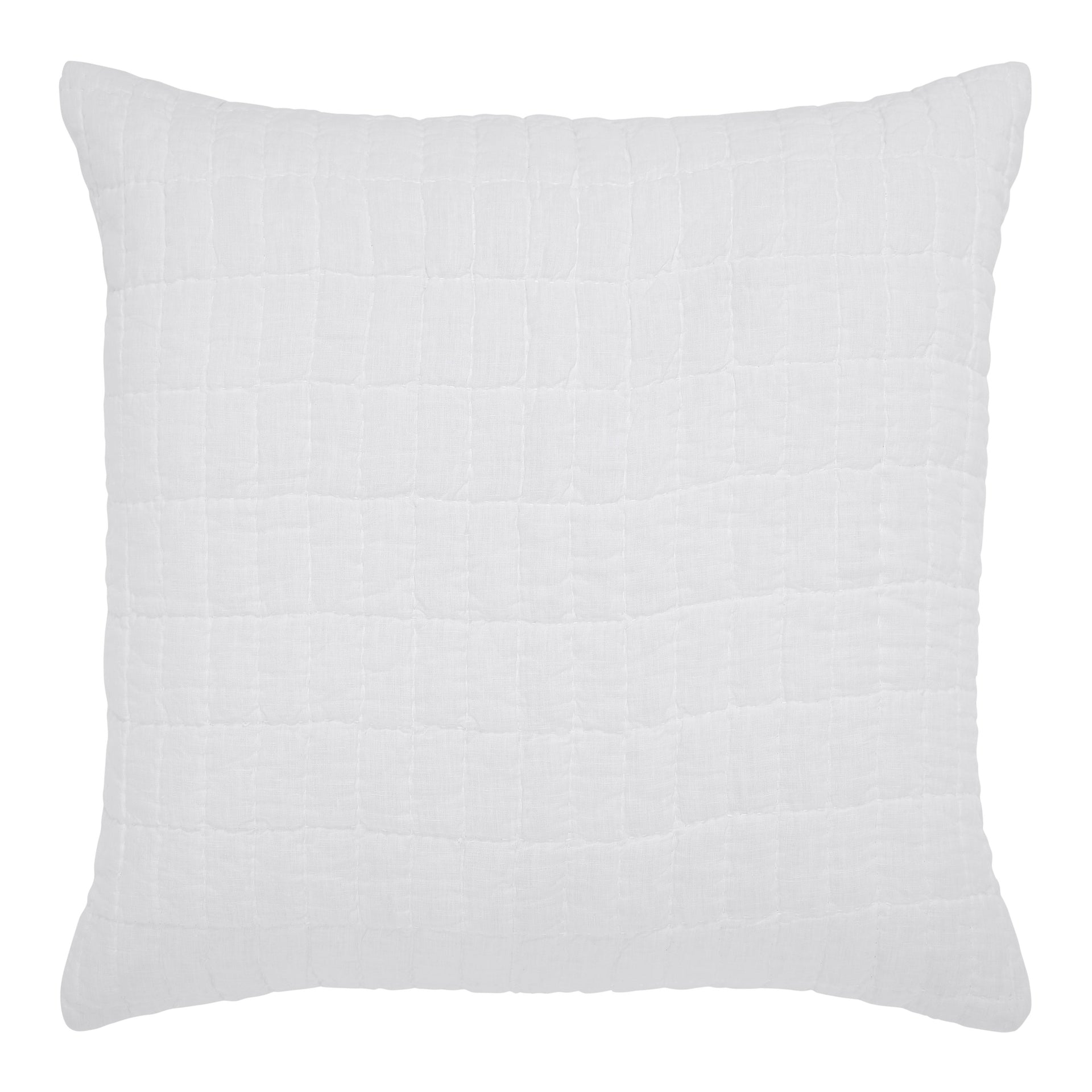 ES-372-2626_1|Crisp white square grid quilt, offering a subtle yet modern texture, ideal for refreshing and clean contemporary bedroom decor.