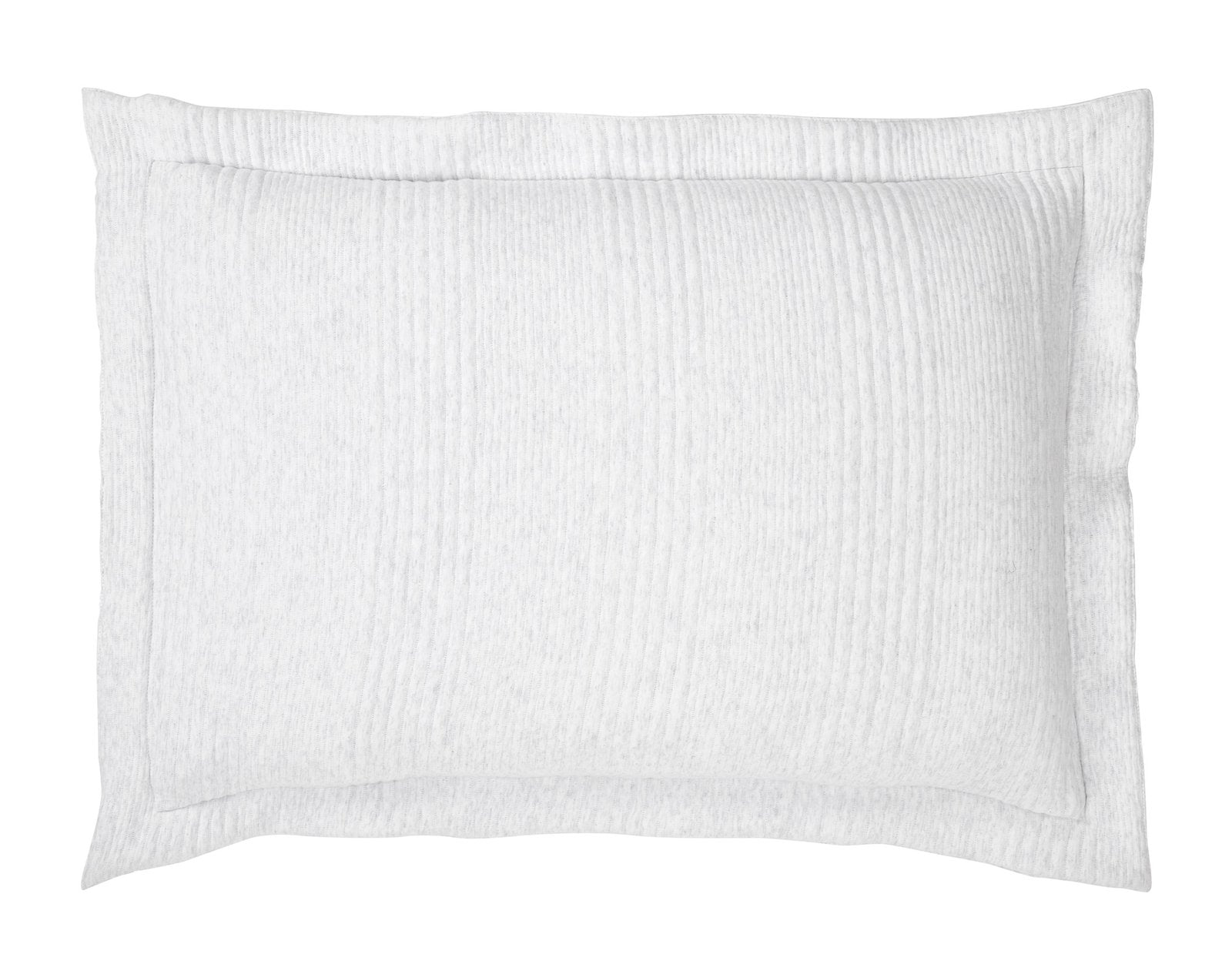 SS-039-2026_1|White rectangular decorative pillow with a subtle ribbed texture and clean flange edge. Modern and inviting bedding.