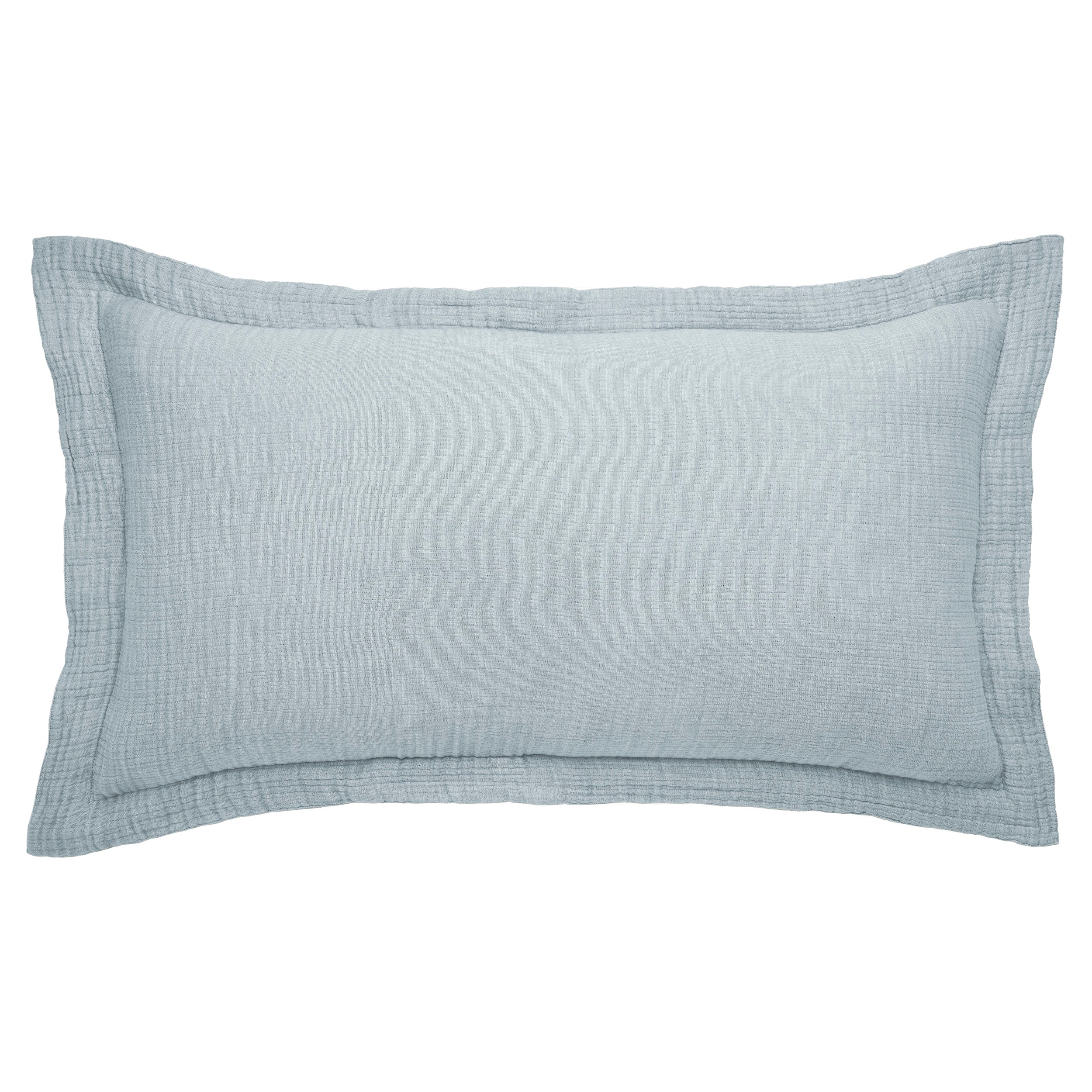 KS-050-2036_1|Soft light blue textured cotton duvet cover, perfect for a serene bedroom, featuring a crinkled, breathable design.