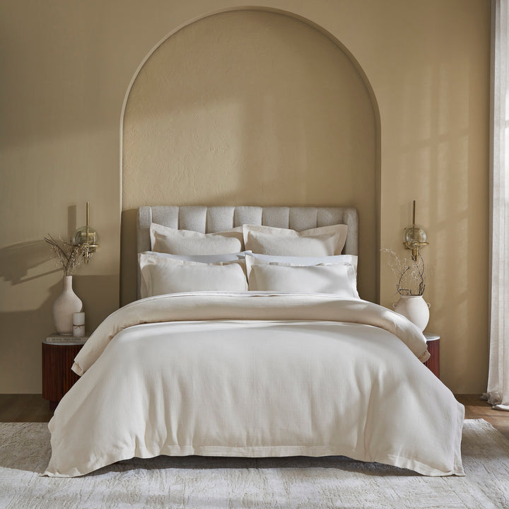 DT-068-10692_1|Elegant beige textured duvet cover, ideal for a serene bedroom aesthetic. Soft, premium quality bedding for ultimate comfort.