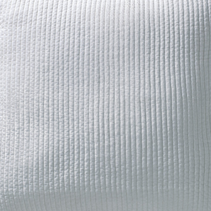 SWT-157-7.8_1|Soft white corduroy textured fabric with prominent vertical ribs, offering a cozy and modern feel for home decor.