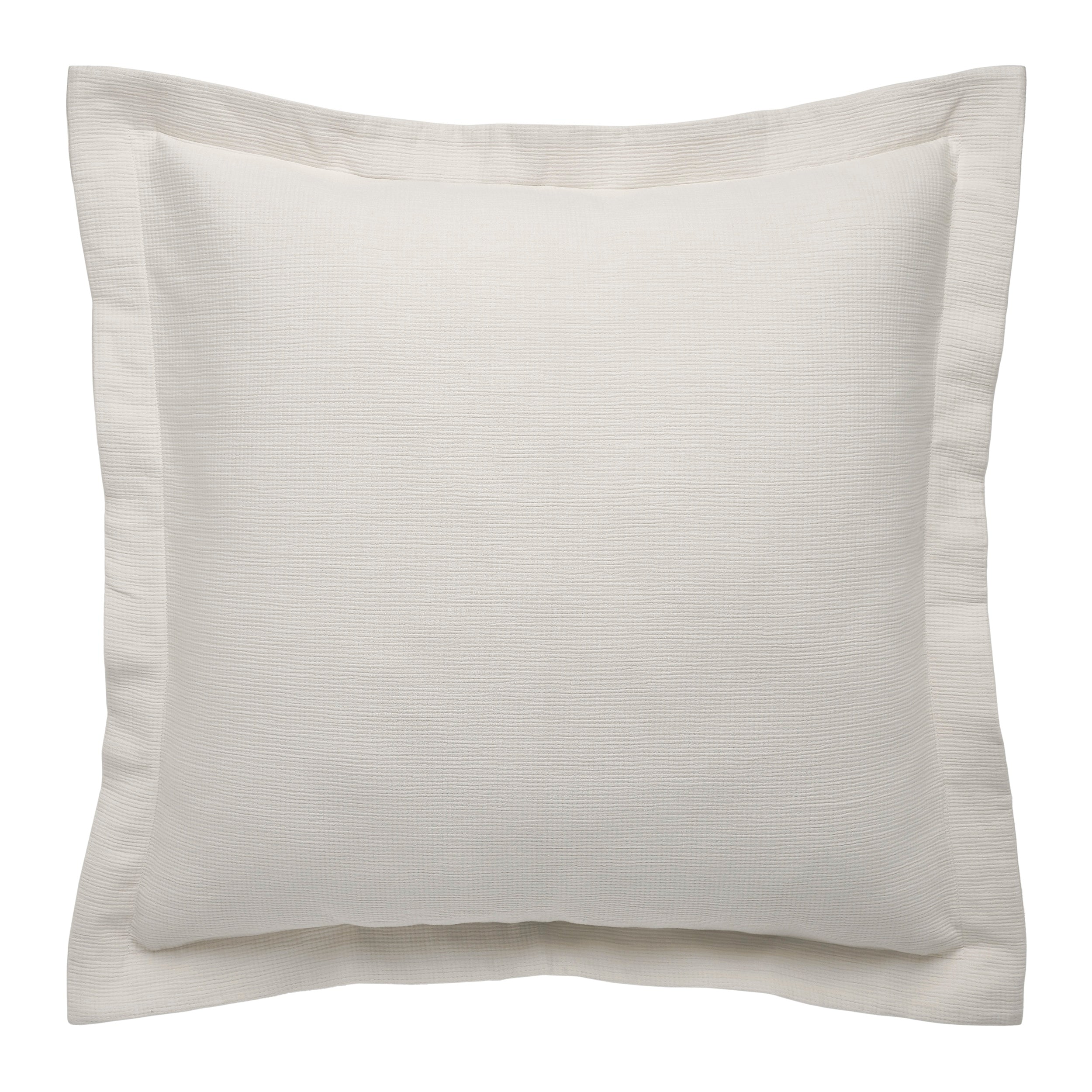 ES-068-2626_1|Elegant off-white textured duvet cover, featuring a sophisticated tailored flange detail, perfect for luxurious bedroom decor.
