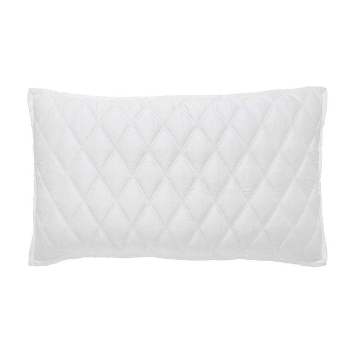 KS-179-2036_1|Luxurious white diamond quilted coverlet pillow sham, adding a touch of elegance and comfort to any bed. Shop this stylish bedding.
