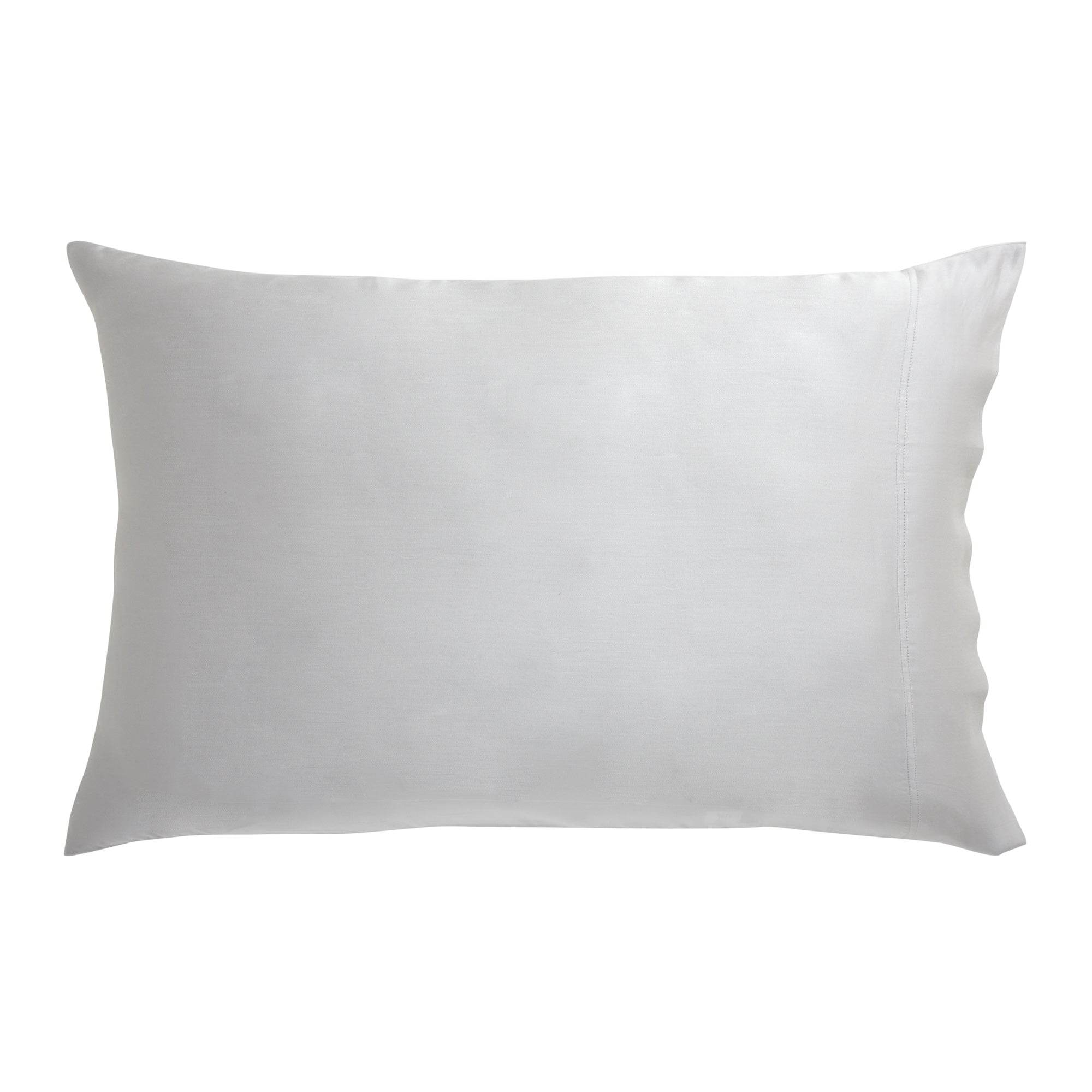 AKP-528-2040_2|Single pristine white 100% Lyocell pillowcase, offering exceptional softness, breathability, and comfort.
