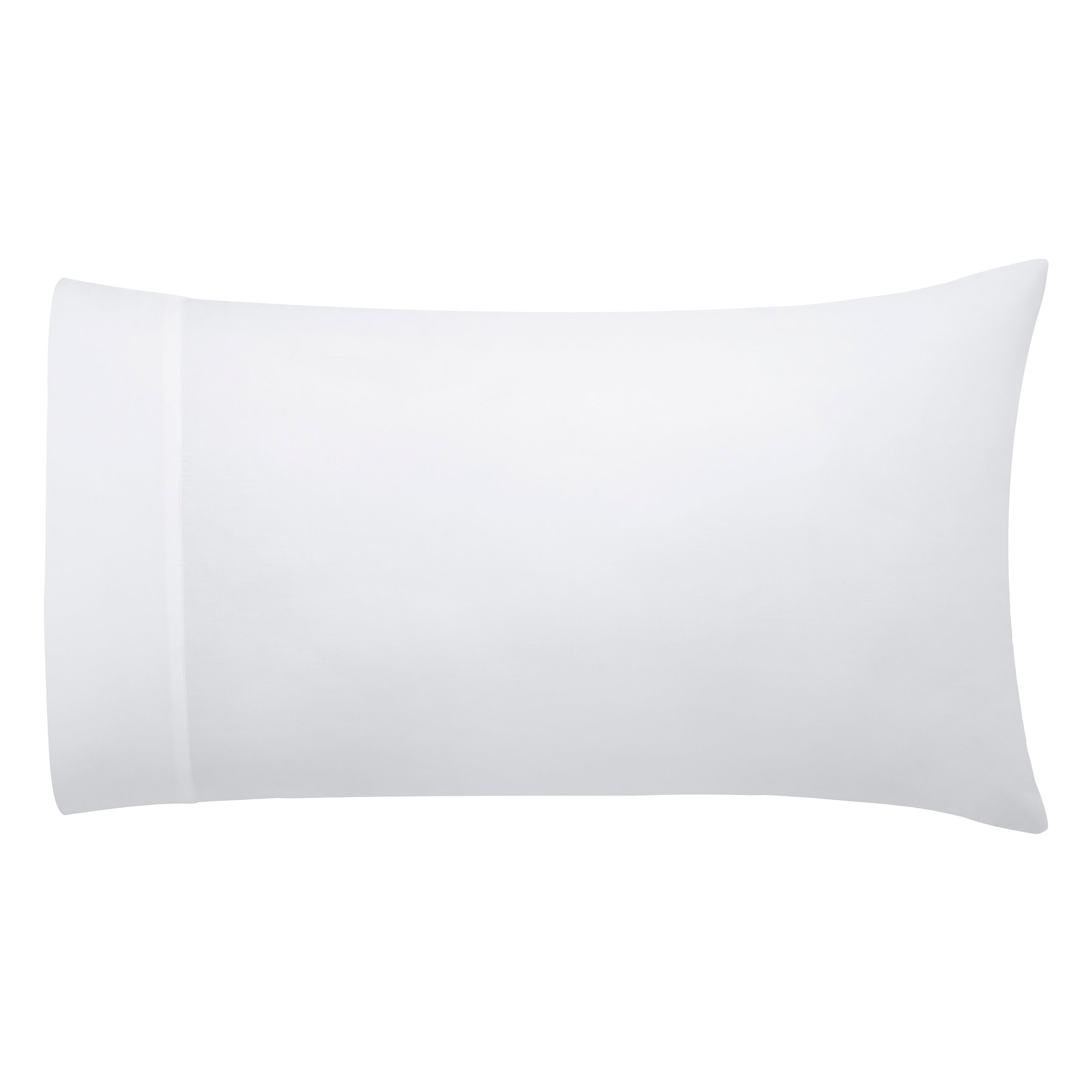 ASP-535-2032_2|Single crisp white 100% cotton pillowcase with a refined hem, ensuring comfortable and breathable sleep experience.