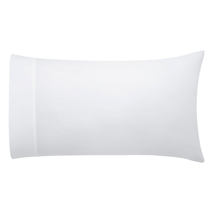 ASP-535-2032_2|Single crisp white 100% cotton pillowcase with a refined hem, ensuring comfortable and breathable sleep experience.