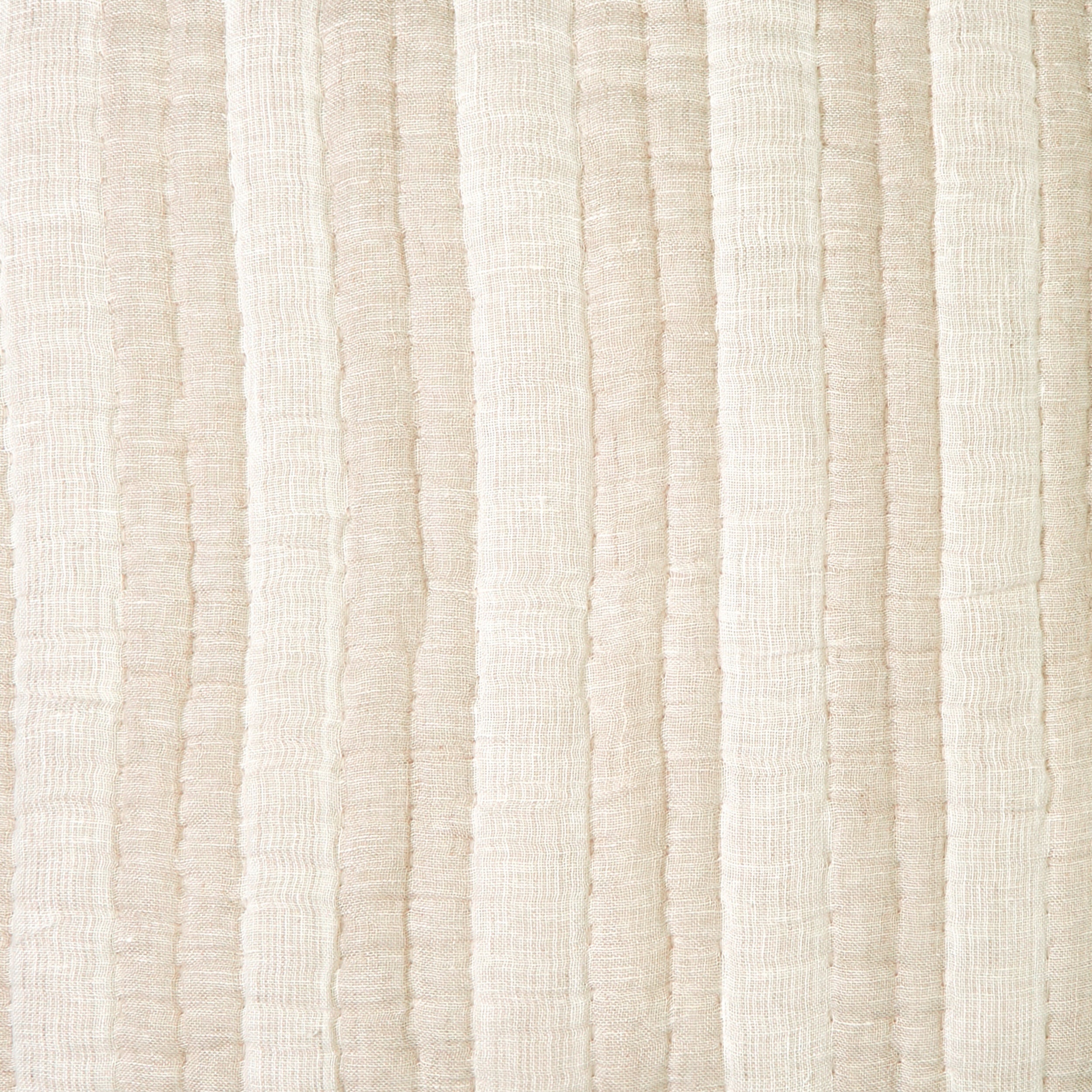 ES-318-2626_2|Cozy beige quilted fabric with a prominent vertical striped pattern. Creates an inviting and warm bedding aesthetic.