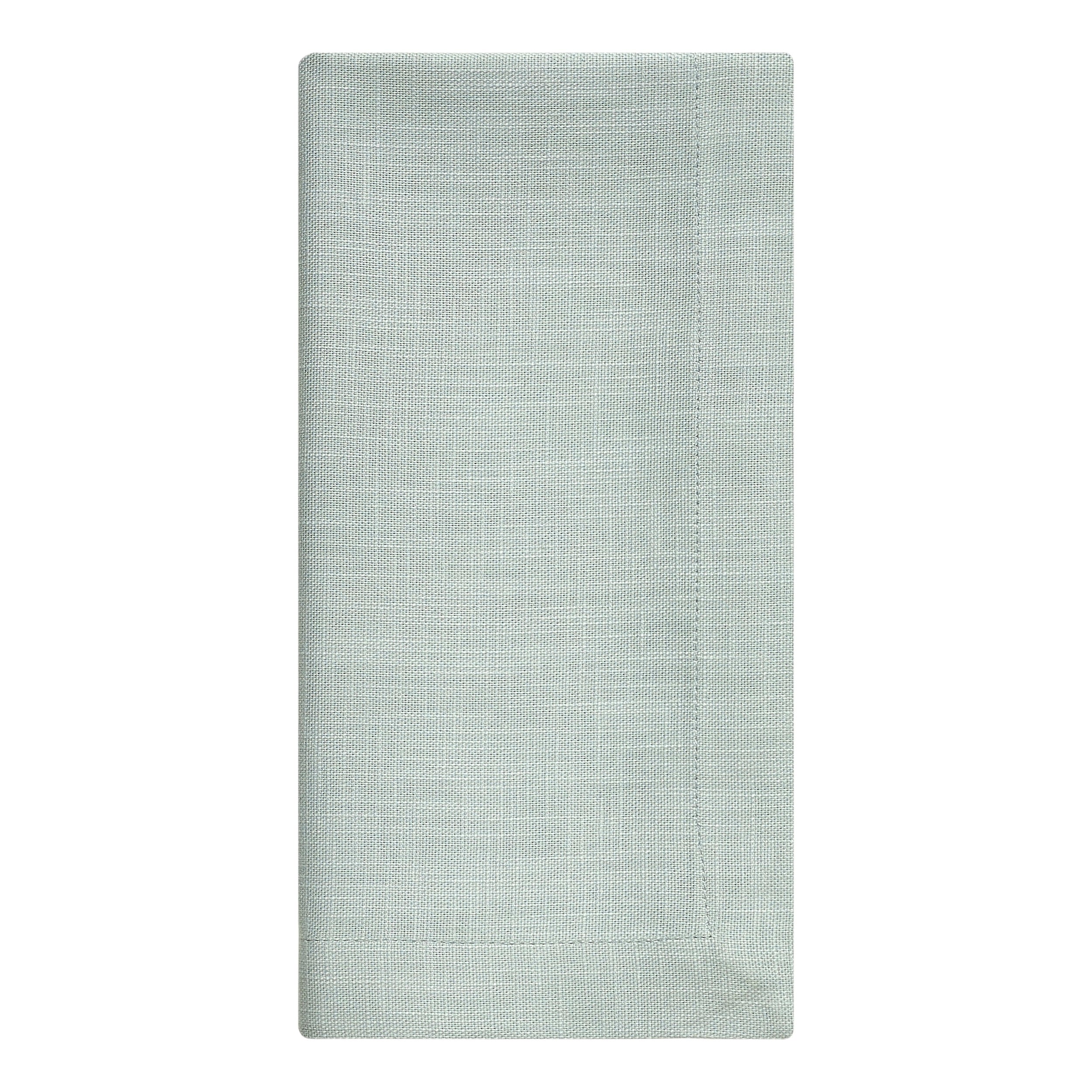 NP-4806-2020_3|Single light sage green linen-blend cloth dinner napkin for sophisticated table settings. Reusable and stylish.