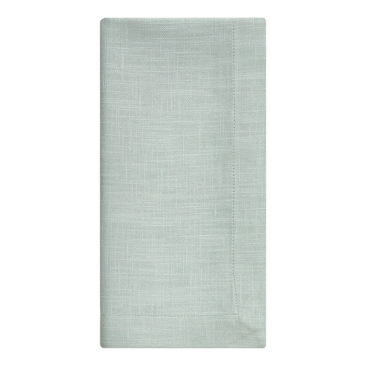 NP-4806-2020_3|Single light sage green linen-blend cloth dinner napkin for sophisticated table settings. Reusable and stylish.
