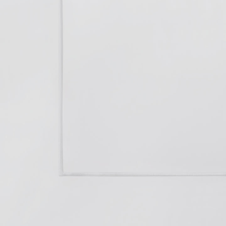 BS-058-1216_5|Minimalist white duvet cover with subtle stitched border detail, soft cotton sateen for luxurious bedroom comfort. Perfect modern bedding.