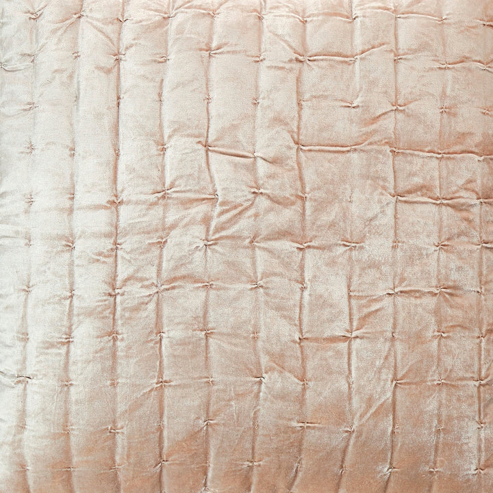 SWT-312-1010_1|Light peach individual swatch, presenting an irregular square quilted pattern with a soft, plush textural finish.