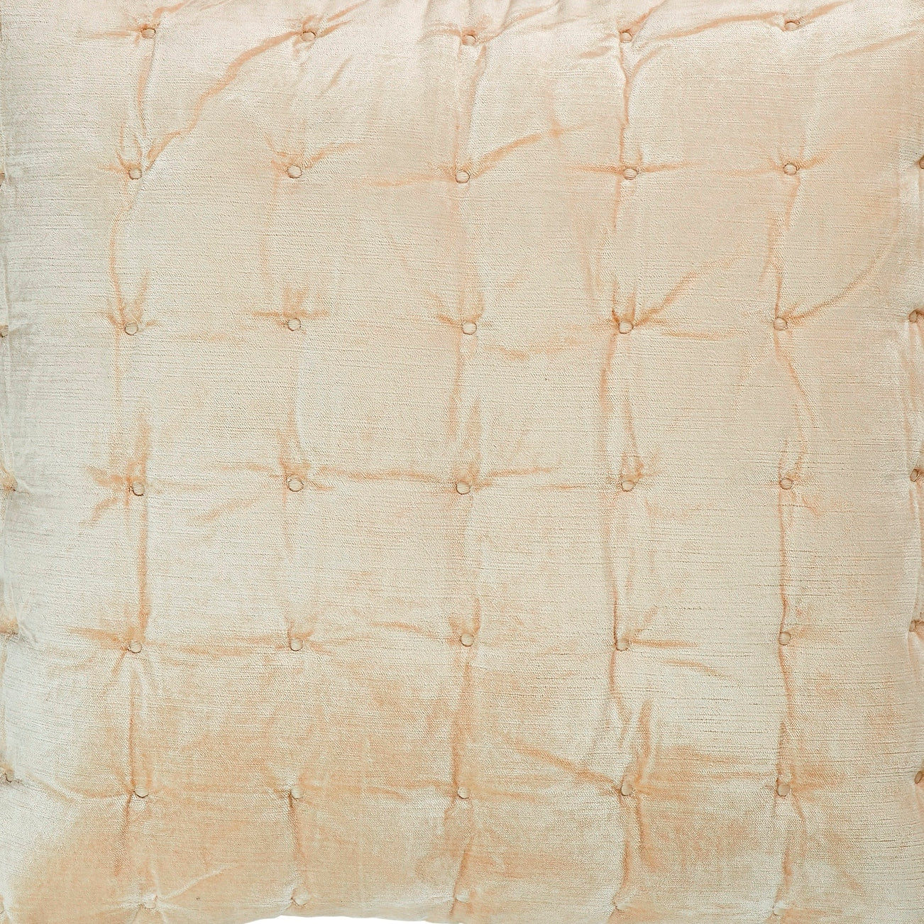 SWT-306-X_1|Close-up individual fabric swatch in soft peach-gold hue, featuring elegant tufted texture with subtle button detailing.