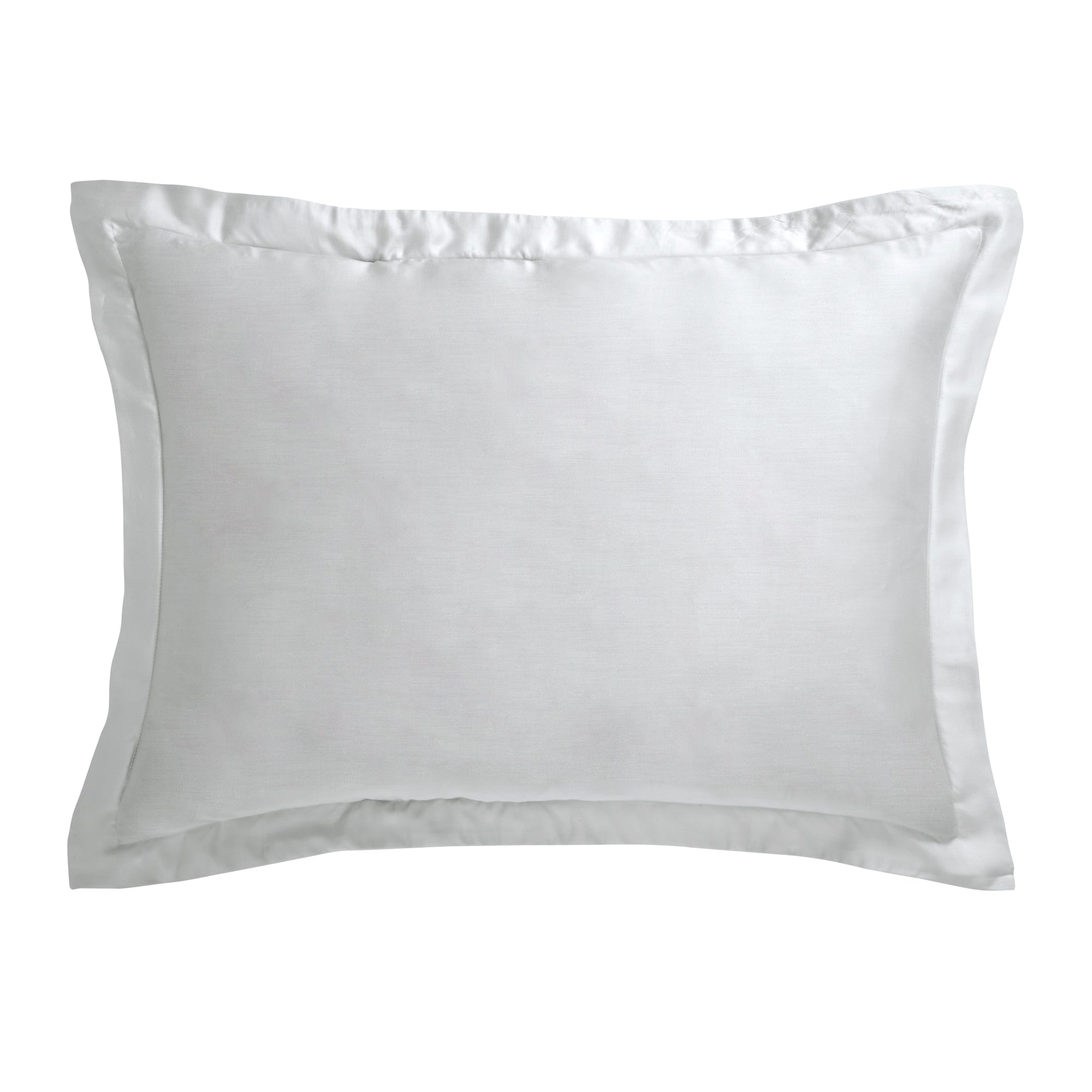 SS-047-2026_1|Elegant cream satin border duvet cover set, luxurious white sateen hotel style bedding for a sophisticated bedroom.