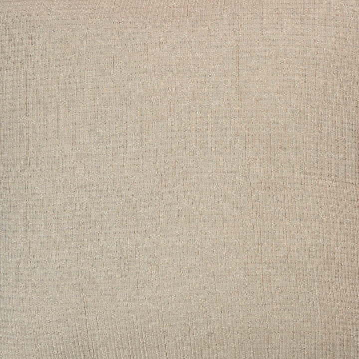 BT-101-11096_5|Close-up of a soft, textured beige blanket fabric, ideal for creating a warm and inviting bedroom or living space.