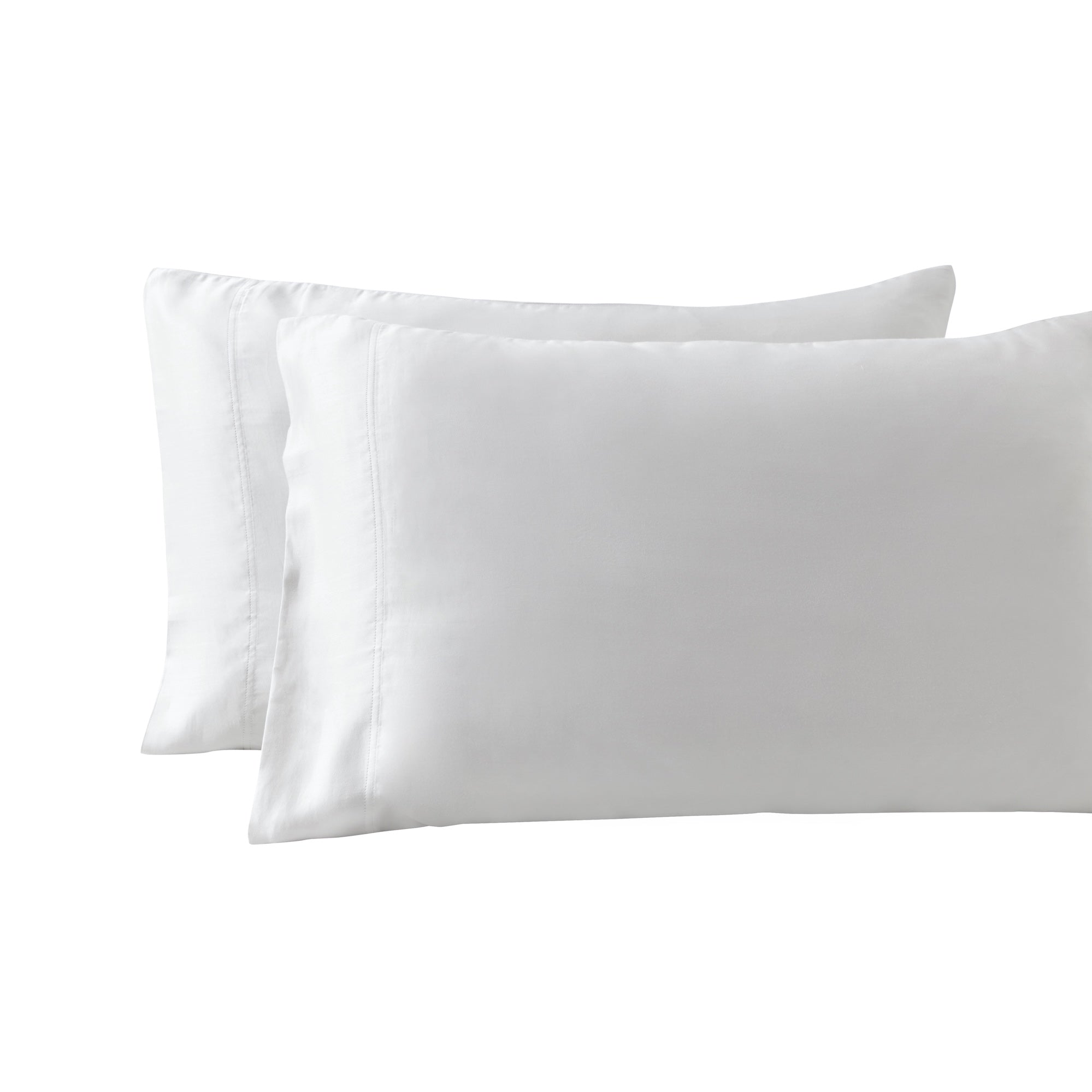 ASP-528-2032_1|Luxurious white 100% Lyocell pillowcases, incredibly soft, breathable, and sustainably made for a silky-smooth sleep experience.
