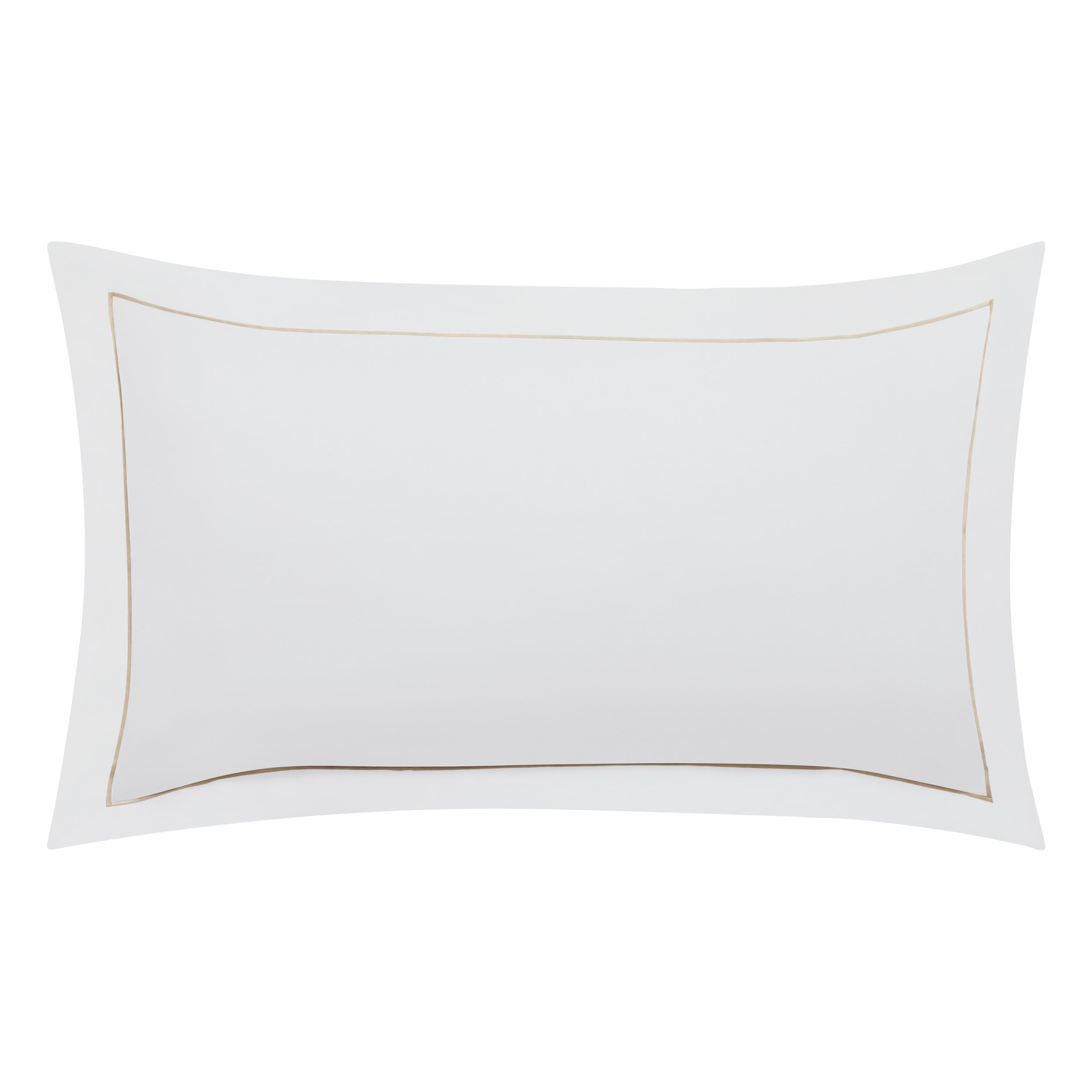 KS-056-2036_1|Luxurious white duvet cover featuring an elegant gold embroidered border, premium quality bedding for sophisticated spaces.