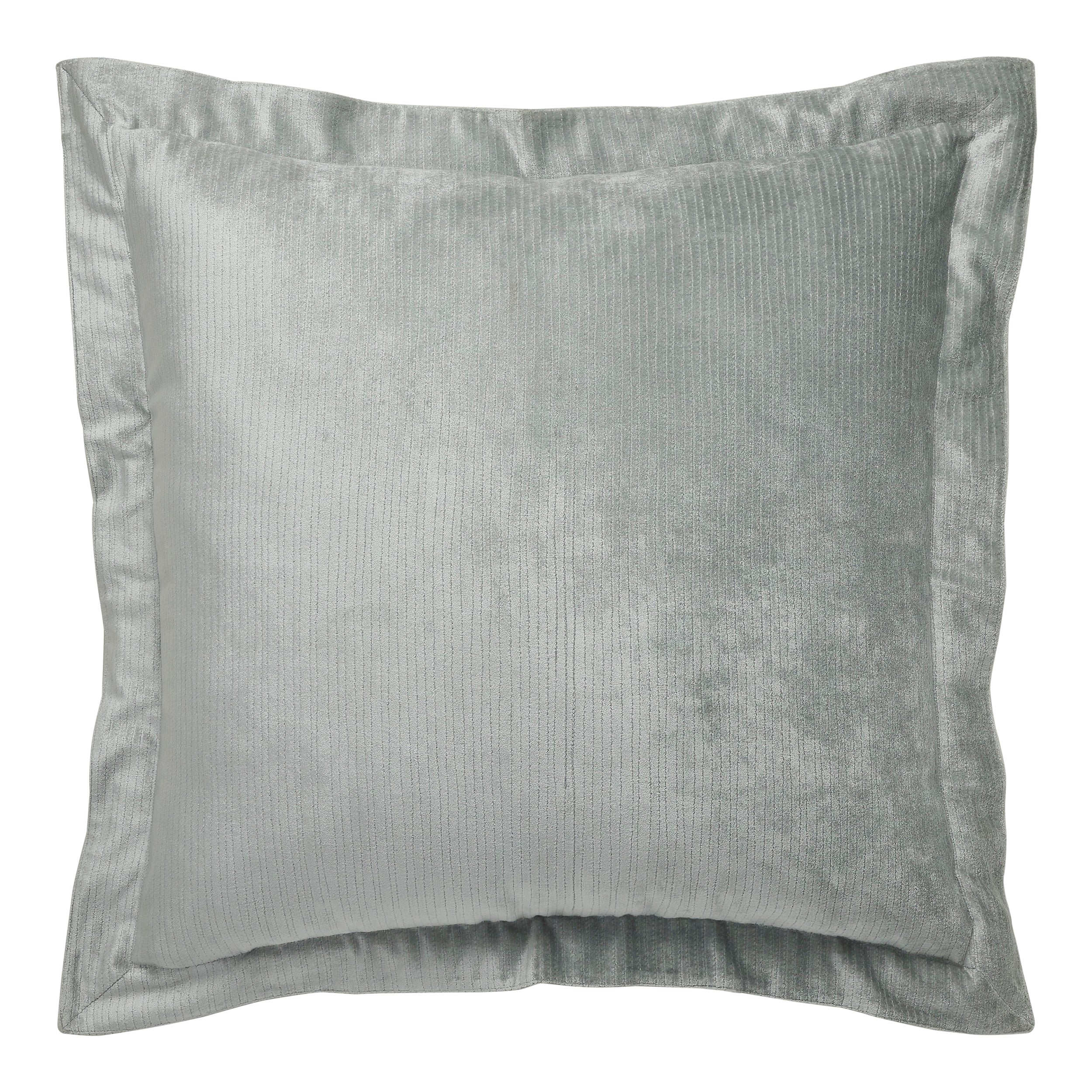 ES-054-2626_1|Luxurious light grey velvet textured duvet cover set pillow sham, soft ribbed fabric for elegant and comfortable bedding.