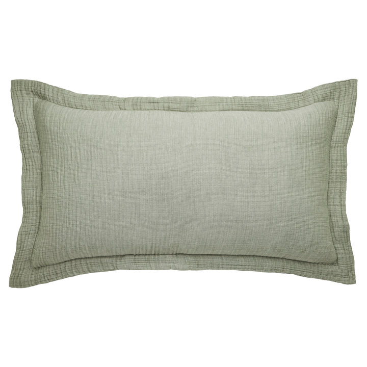 KS-051-2036_1|Soft sage green textured cotton duvet cover, breathable fabric, adds cozy comfort and relaxed elegance to any bedroom.