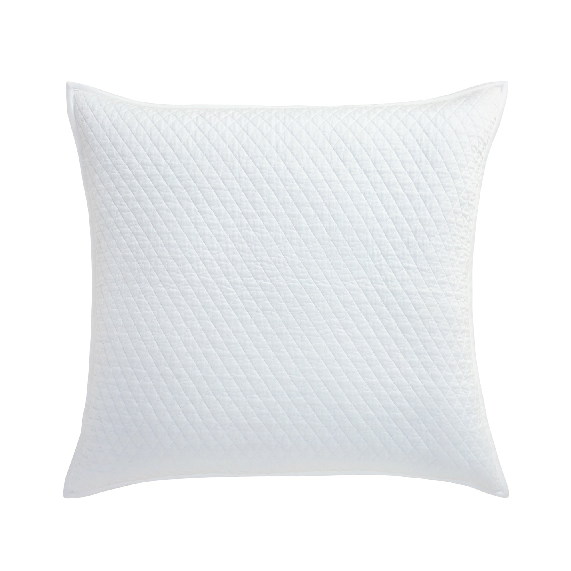ES-264A-2626_1|White quilted coverlet featuring a delicate diamond pattern, ideal for a fresh, classic bedroom aesthetic.