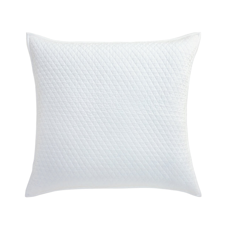 ES-264A-2626_1|White quilted coverlet featuring a delicate diamond pattern, ideal for a fresh, classic bedroom aesthetic.