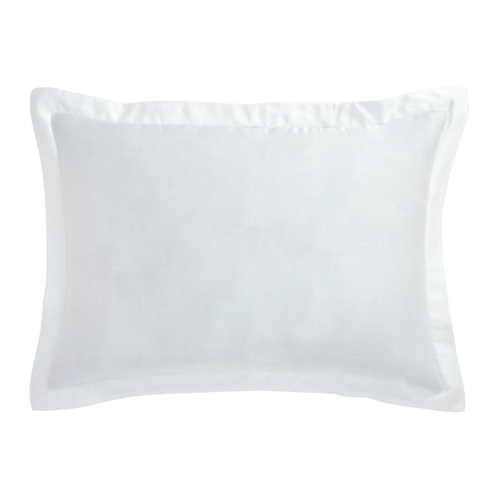 SS-045-2026_1|White duvet cover with a wide, elegant ruffled edge design, adding a luxurious and inviting touch to your bed.
