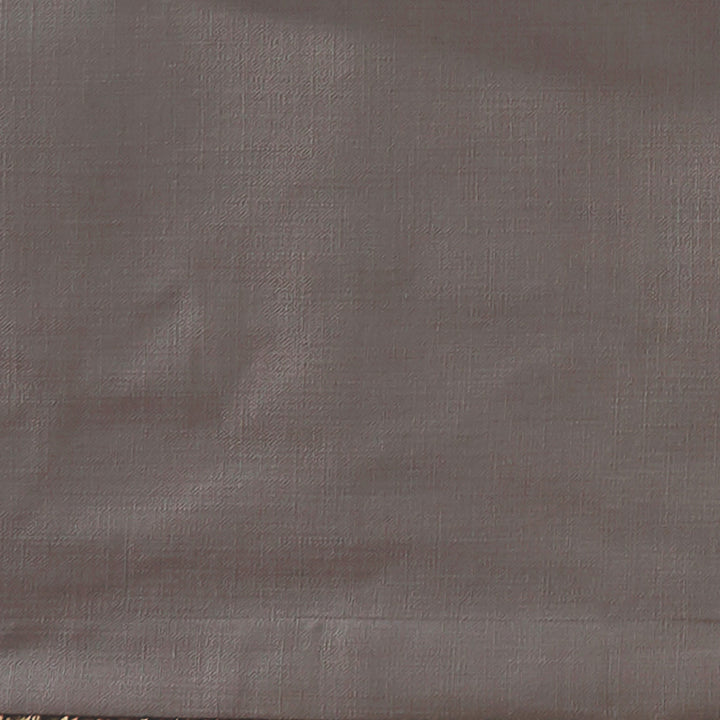 BS-110-7880_3|Close-up of grey panel bed skirt texture, revealing its subtle woven detail for an elegant and versatile bedroom foundation.