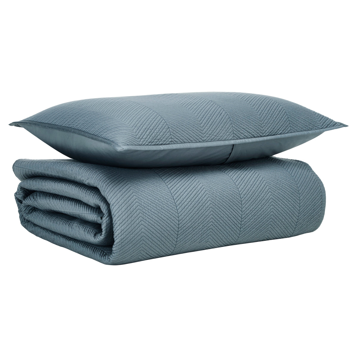 CL-261-9496_5|Stylish teal blue-green chevron quilted coverlet, perfect for a modern bedroom. Adds a touch of luxury.