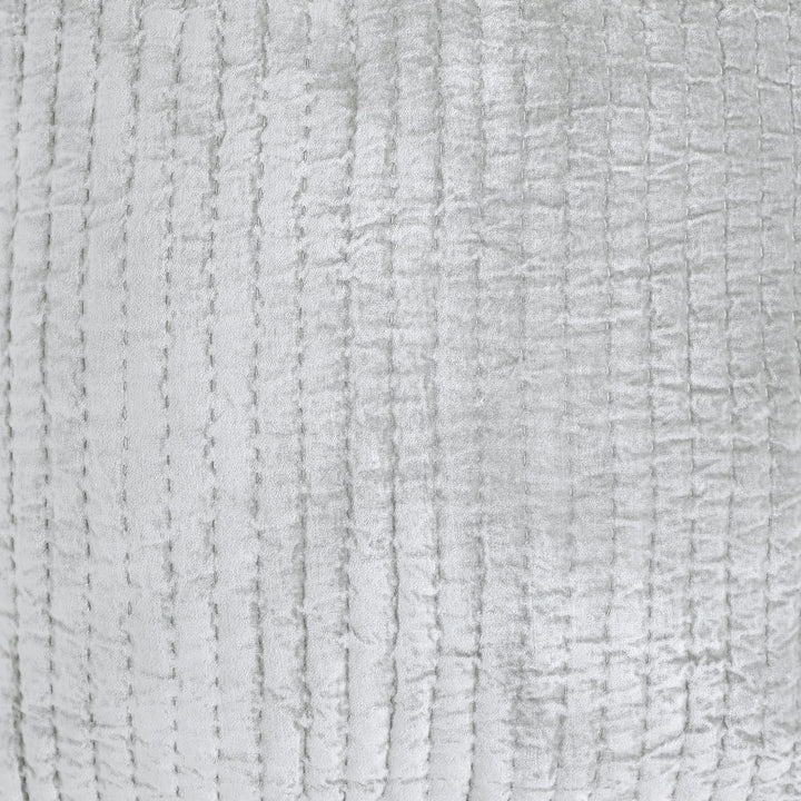 SWT-352-7.8_1|Shimmering light gray satin-blend fabric with fine vertical stitching and subtle texture, ideal for elegant decor.